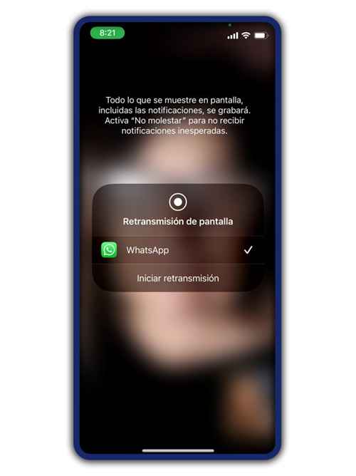 iniciar compartir pantalla